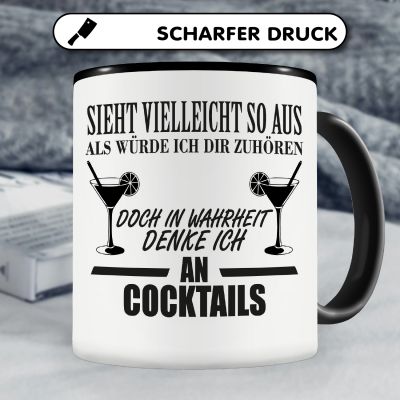 Tasse mit dem Motiv Ich denke an Cocktails - Ansicht 5