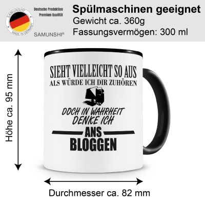 Tasse mit dem Motiv Ich denke ans Bloggen - Ansicht 2
