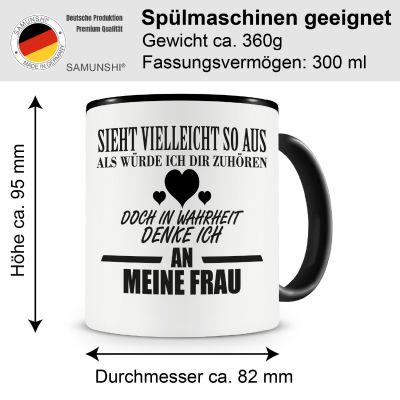 Tasse mit dem Motiv Ich denke an meine Frau - Ansicht 2