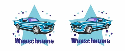 Spardose mit einem blauen Auto als Motiv - Ansicht 2