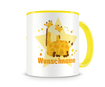 Tasse mit Kuschelnden Giraffen als Motiv