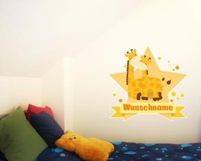 Buntes Wandtattoo Türschild 