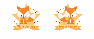 Trinkflasche bedruckt mit dem Motiv Baby Fuchs - Ansicht 2