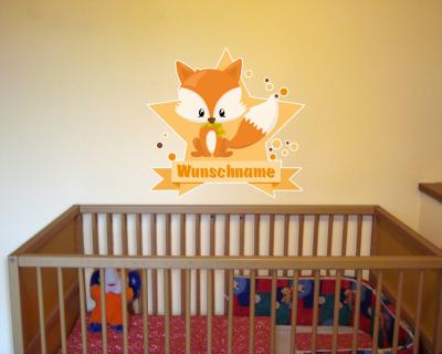 Buntes Wandtattoo Trschild 