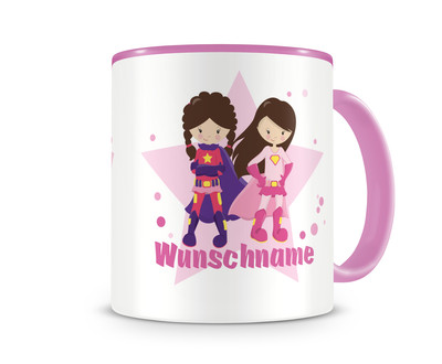 Tasse mit Superhelden Girls als Motiv