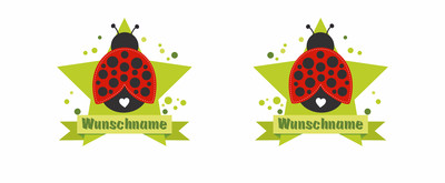 Trinkflasche bedruckt mit dem Motiv Marienkfer - Ansicht 2