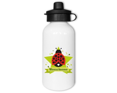 Trinkflasche bedruckt mit dem Motiv Marienkfer