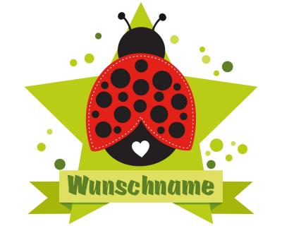 Marienkfer Aufkleber mit Namen