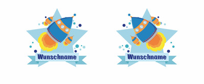 Trinkflasche bedruckt mit dem Motiv Raumschiff - Ansicht 2