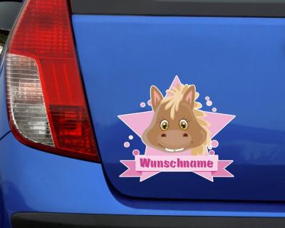 Pferd Aufkleber mit Namen