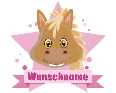 Pferd Aufkleber mit Namen - Ansicht 1