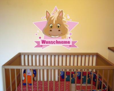 Buntes Wandtattoo Trschild 
