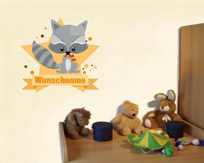 Buntes Wandtattoo Trschild 