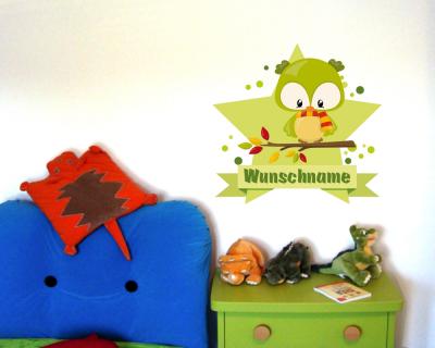 Buntes Wandtattoo Trschild 