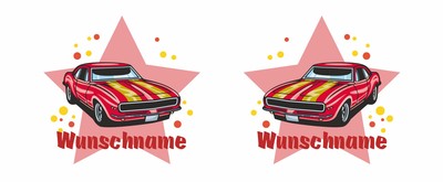 Spardose mit einem roten Muscle Car als Motiv - Ansicht 2