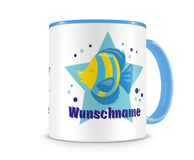 Tasse mit einem sem Fisch als Motiv