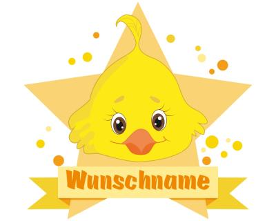 Buntes Wandtattoo Trschild 