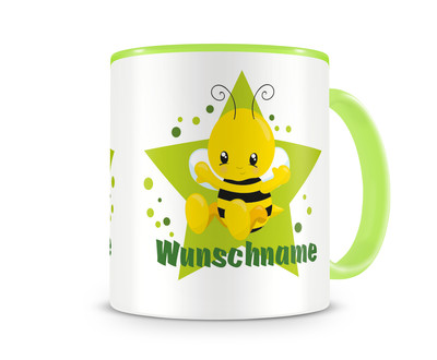 Tasse mit einer sen Biene als Motiv