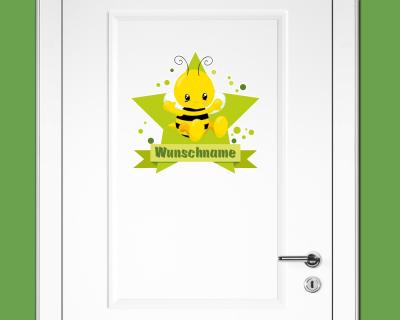 Buntes Wandtattoo Trschild 