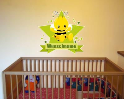 Buntes Wandtattoo Trschild 