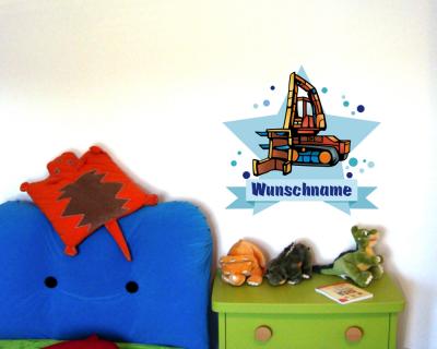 Buntes Wandtattoo Trschild 