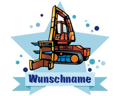 Buntes Wandtattoo Trschild 