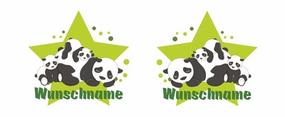 Spardose mit kuschelnden Panda Bren als Motiv - Ansicht 2