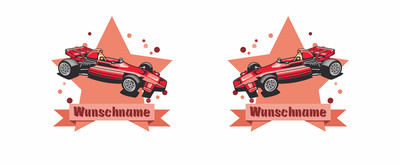 Trinkflasche bedruckt mit dem Motiv Cooler Rennwagen - Ansicht 2