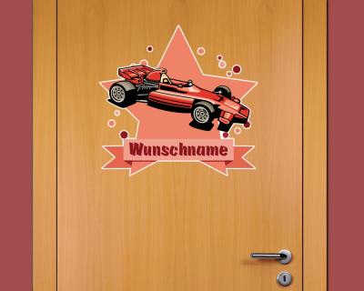 Buntes Wandtattoo Trschild 