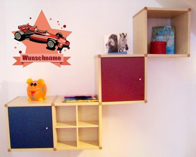 Buntes Wandtattoo Trschild 
