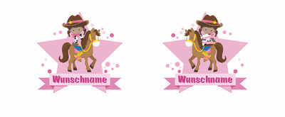 Trinkflasche bedruckt mit dem Motiv Cowgirl - Ansicht 2