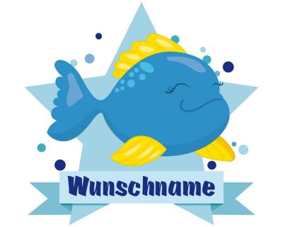Buntes Wandtattoo Trschild 