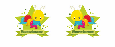 Trinkflasche bedruckt mit dem Motiv Baby Raupe - Ansicht 2
