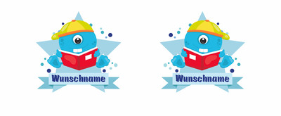Trinkflasche bedruckt mit dem Motiv Baby Monster - Ansicht 2