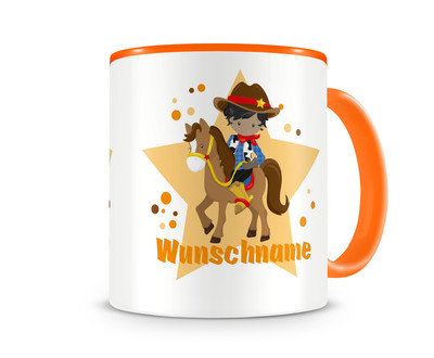 Tasse mit einem Cowboy als Motiv