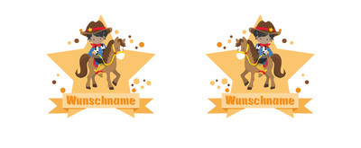 Trinkflasche bedruckt mit dem Motiv Cowboy - Ansicht 2