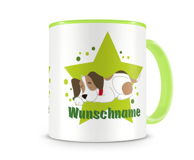 Tasse mit einem sen Hund als Motiv