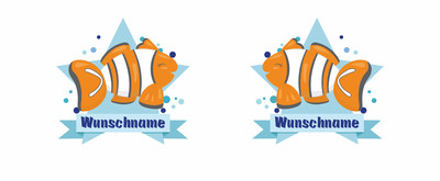 Trinkflasche bedruckt mit dem Motiv Baby Fisch - Ansicht 2