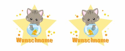 Spardose mit Katze & Fisch als Motiv - Ansicht 2