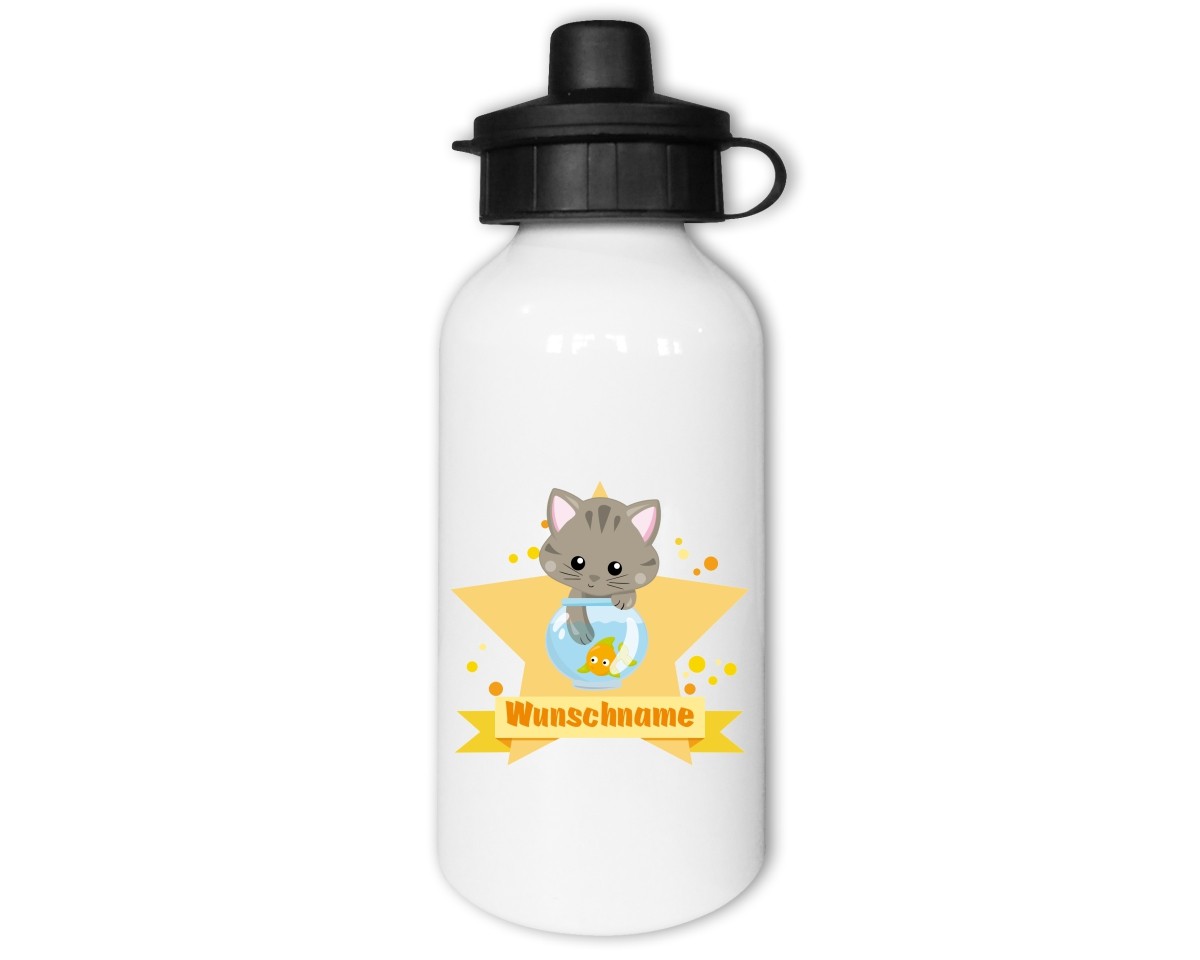 Trinkflasche mit Kinder Motiven  Modellnummer 002479-021-000  gelb