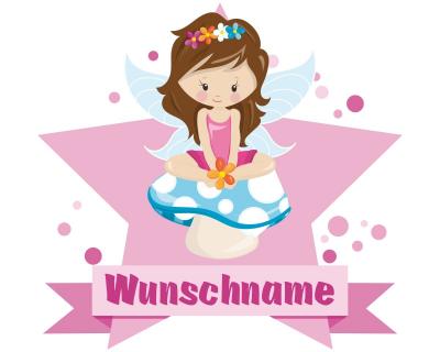 Buntes Wandtattoo Trschild 