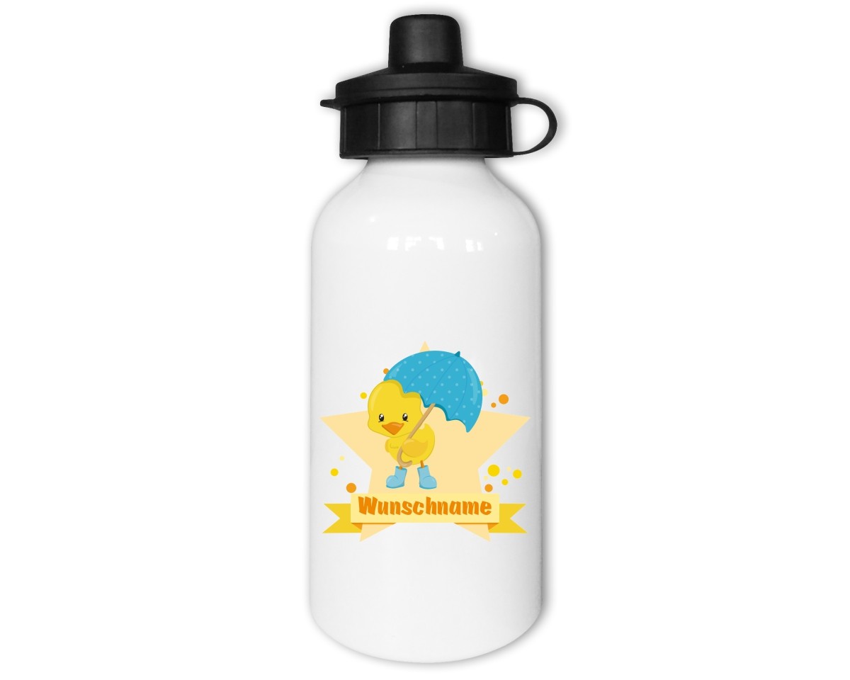 Trinkflasche mit Kinder Motiven  Modellnummer 002487-021-000  gelb