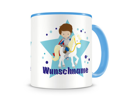 Tasse mit einem Ritter als Motiv