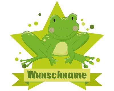 Frosch Aufkleber mit Namen