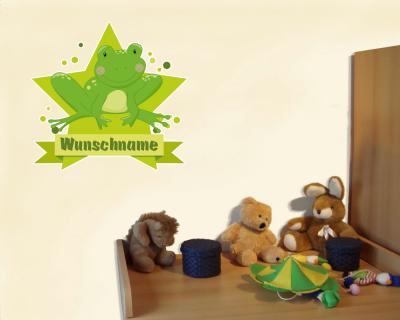 Buntes Wandtattoo Trschild 