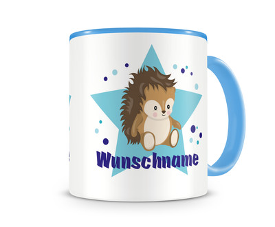 Tasse mit einem Igel als Motiv