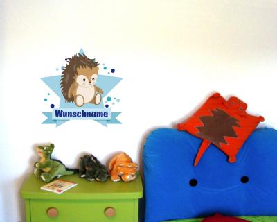 Buntes Wandtattoo Trschild 