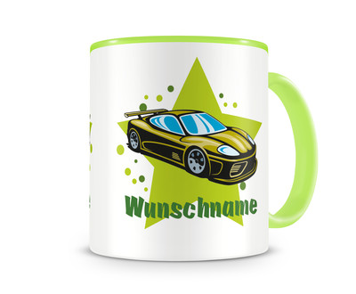 Tasse mit einem coolen Auto als Motiv