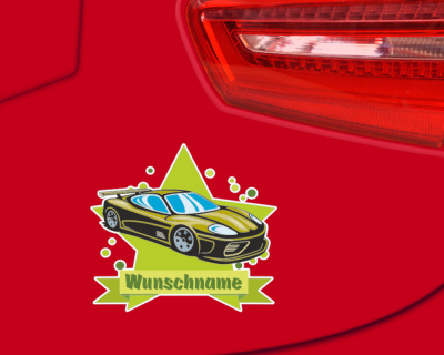 Cooles Auto Aufkleber mit Namen