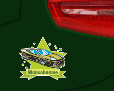 Cooles Auto Aufkleber mit Namen - Ansicht 3